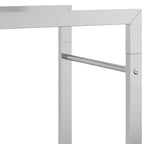 Portalegna 80x28x86 cm in Acciaio Inossidabile