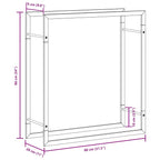 Portalegna 80x28x86 cm in Acciaio Inossidabile