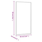 Specchio da Parete 30x60 cm Vetro Rettangolare
