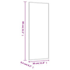 Specchio da Parete 30x80 cm Vetro Rettangolare