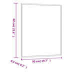 Specchio da Parete 50x60 cm Vetro Rettangolare