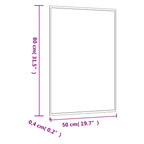 Specchio da Parete 50x80 cm Vetro Rettangolare