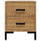 Comodini 2 pz 36x30x45 cm in Legno Massello di Pino