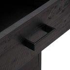 Comodini 2 pz Neri 36x30x45 cm in Legno Massello di Pino