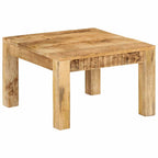 Tavolino da Salotto 55x55x35 cm in Legno Massello di Mango