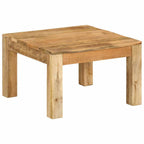 Tavolino da Salotto 55x55x35 cm in Legno Massello di Mango