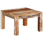 Tavolino da Salotto 55x55x35 cm in Legno Massello di Recupero