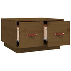 Tavolino da Salotto ambra 60x53x35 cm Legno Massello di Pino