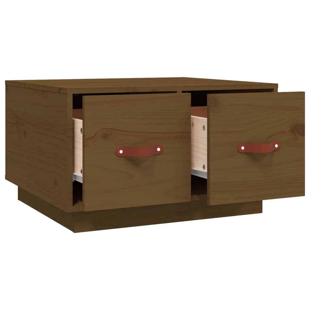 Tavolino da Salotto ambra 60x53x35 cm Legno Massello di Pino