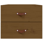 Comodino a Muro Marrone ambra 50x36x40 cm