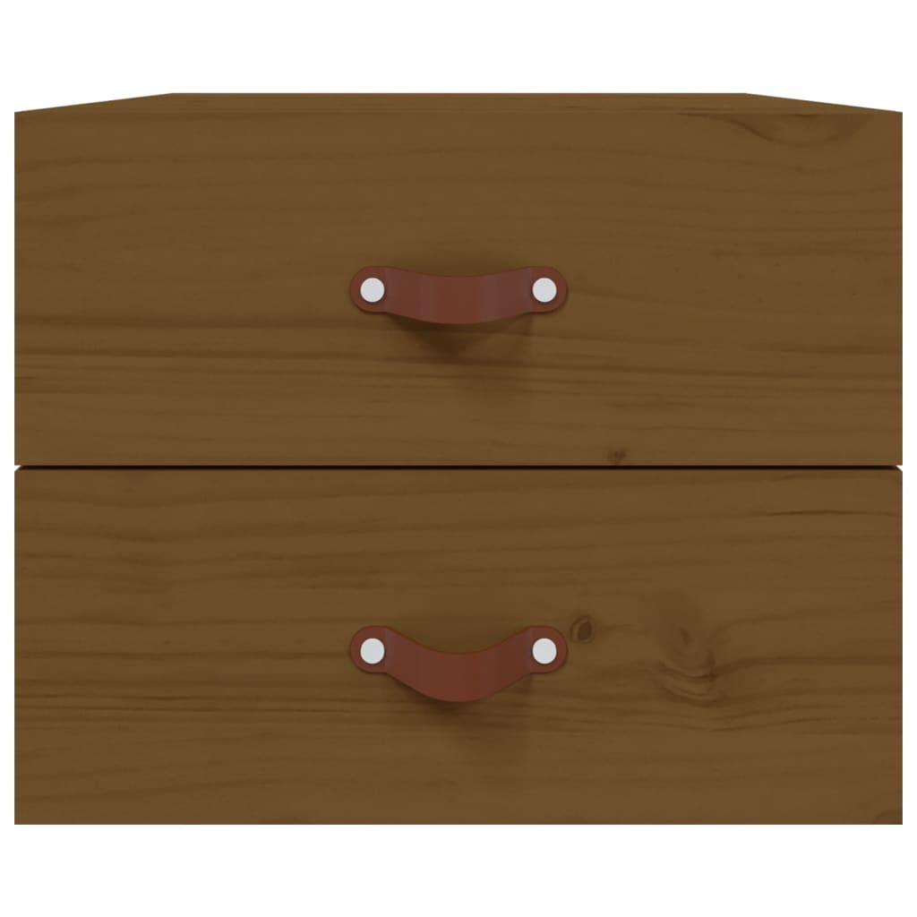 Comodino a Muro Marrone ambra 50x36x40 cm