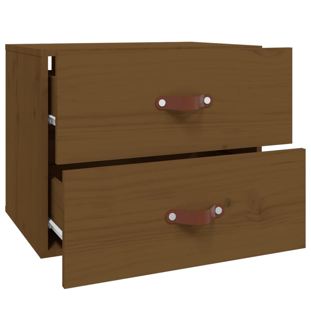 Comodino a Muro Marrone ambra 50x36x40 cm