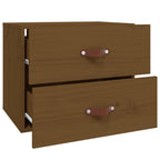 Comodino a Muro Marrone ambra 50x36x40 cm