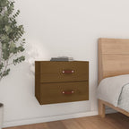 Comodino a Muro Marrone ambra 50x36x40 cm