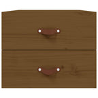 Comodini a Muro 2 pz Marrone ambra 50x36x40 cm
