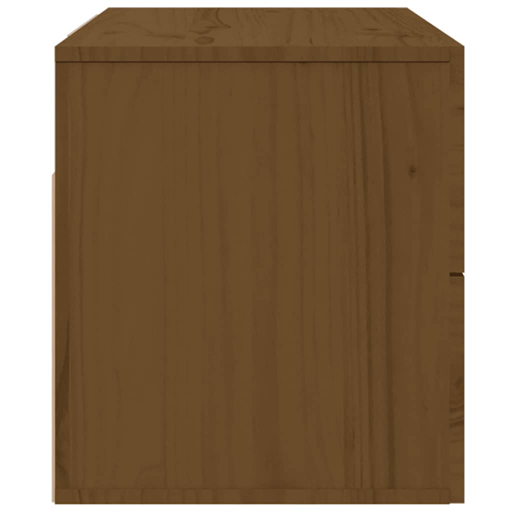 Comodini a Muro 2 pz Marrone ambra 50x36x40 cm