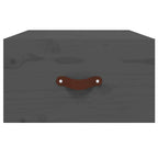 Comodino a Muro Grigio 40x29,5x22 cm