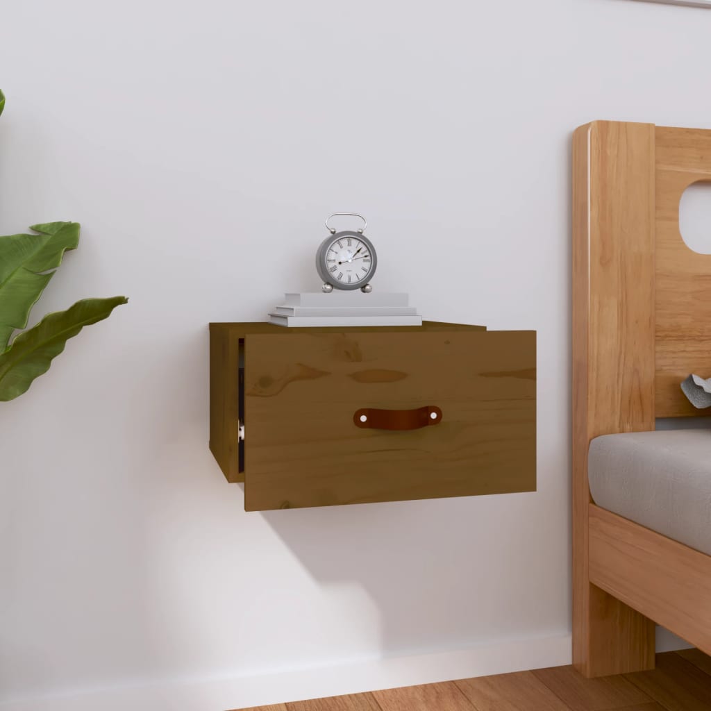 Comodino a Muro ambra 40x29,5x22 cm
