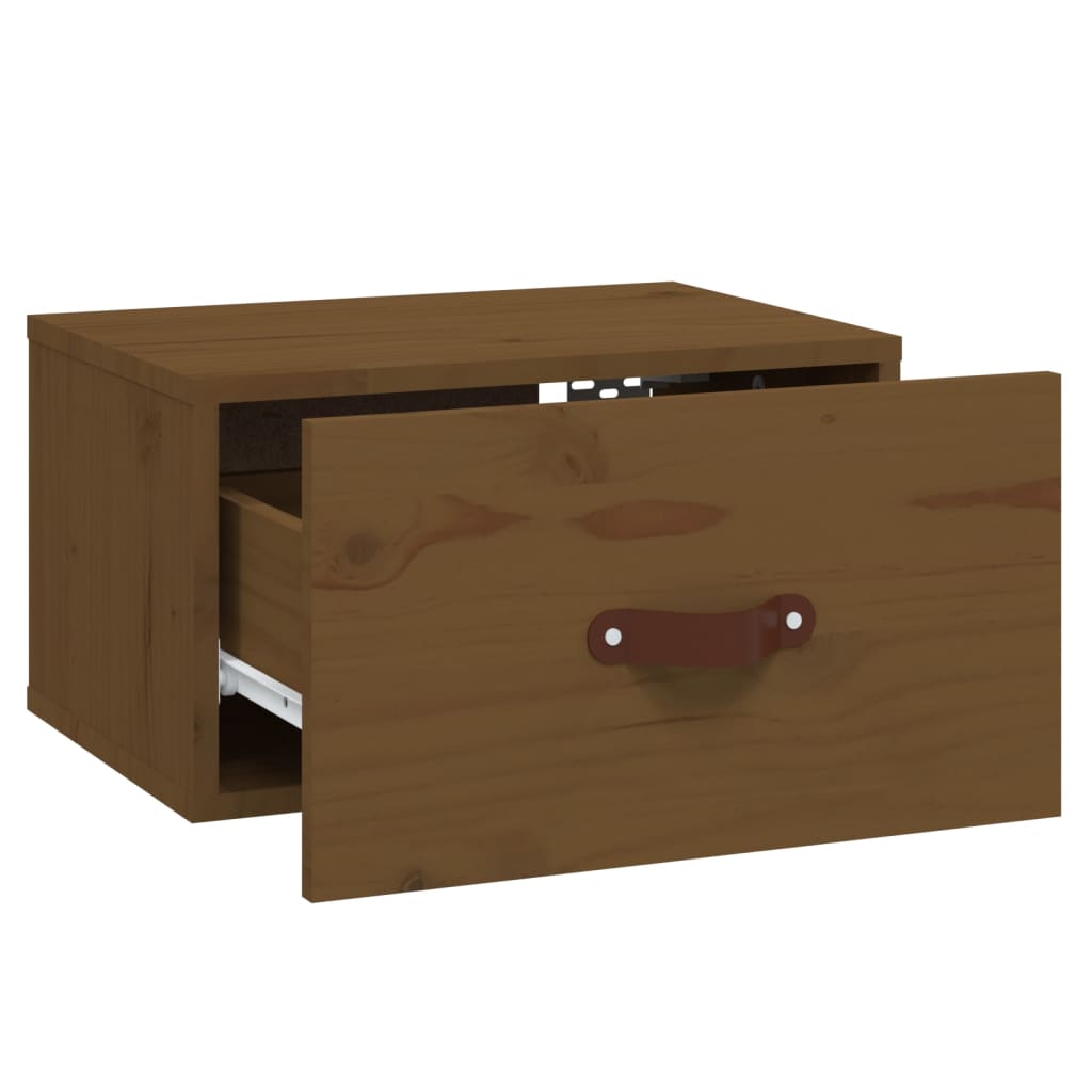 Comodini a Muro 2 pz ambra 40x29,5x22 cm