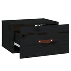 Comodini a Muro 2 pz Neri 40x29,5x22 cm
