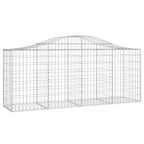 Cesti Gabbioni ad Arco 3 pz 200x50x80/100 cm Ferro Zincato