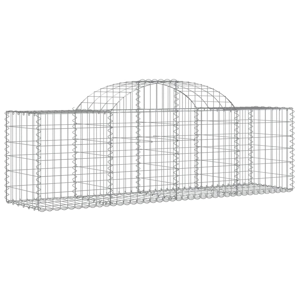 Cesti Gabbioni ad Arco 3 pz 200x50x60/80 cm Ferro Zincato