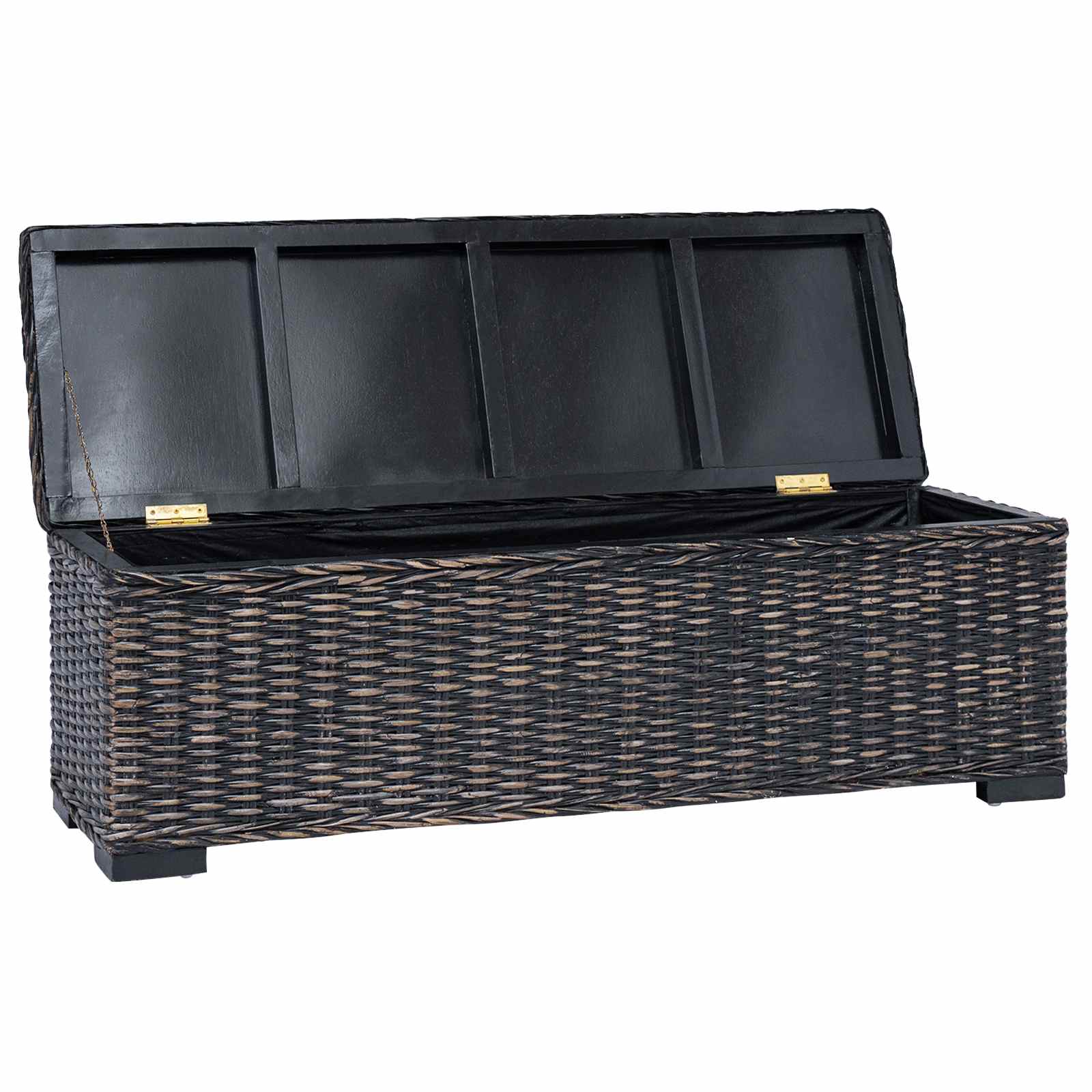 Scatola di Stoccaggio con archiviazione Nero 110 x 35 x 45 cm
