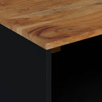 Tavolino da Soggiorno 80x50x40 cm Massello Acacia e Multistrato