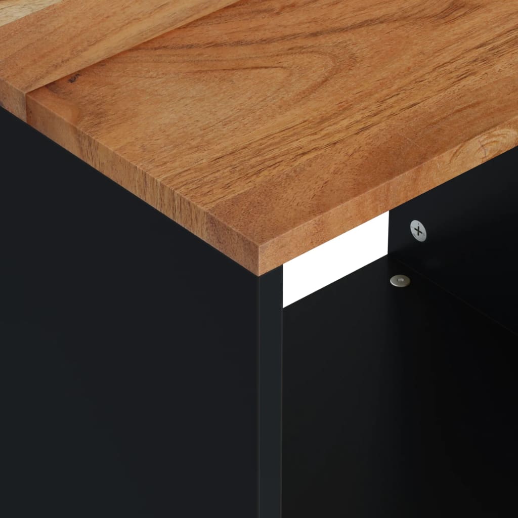 Tavolino da Soggiorno 40x31x46 cm Massello Acacia e Multistrato