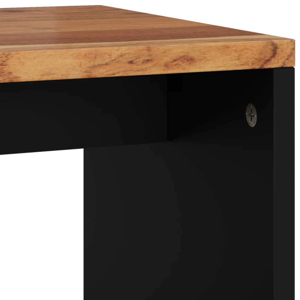 Tavolino da Soggiorno 40x31x46 cm Massello Acacia e Multistrato