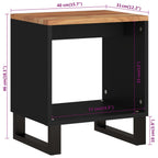 Tavolino da Soggiorno 40x31x46 cm Massello Acacia e Multistrato