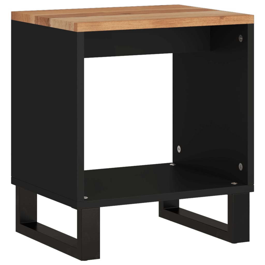 Tavolino da Soggiorno 40x31x46 cm Massello Acacia e Multistrato