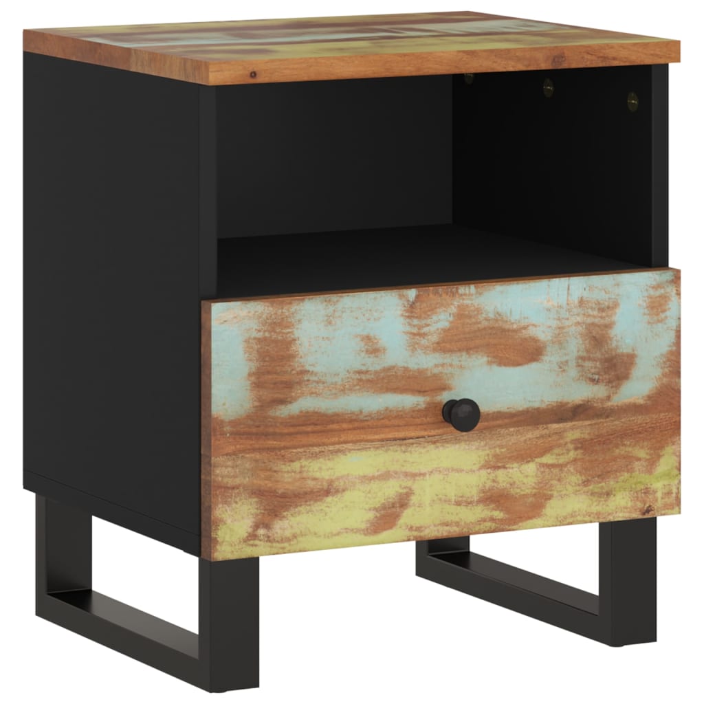 Comodini 2pz in Legno Massello di Recupero e Legno Multistrato