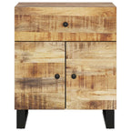 Comodino 50x33x60cm Legno Massello di Mango e Legno Multistrato