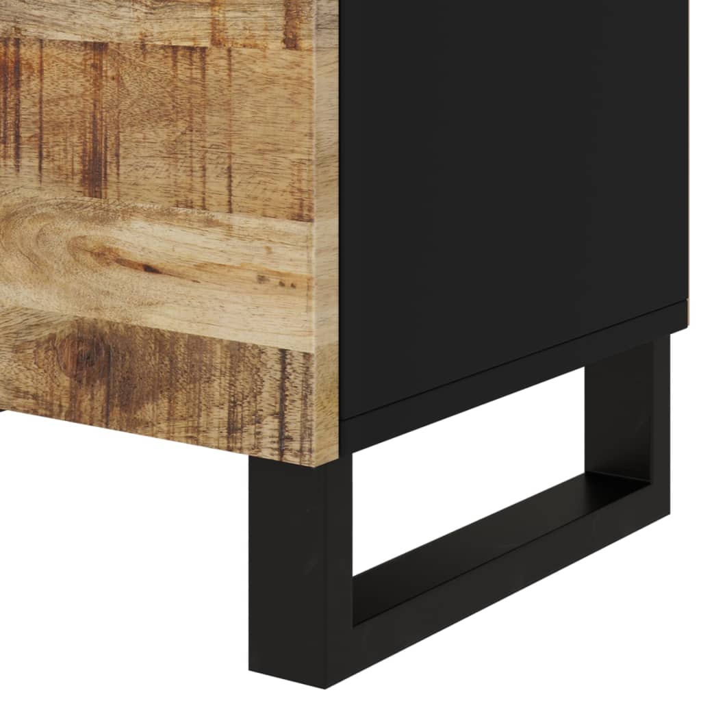 Comodino 50x33x60cm Legno Massello di Mango e Legno Multistrato