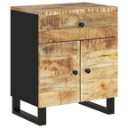 Comodino 50x33x60cm Legno Massello di Mango e Legno Multistrato