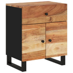 Comodino 50x33x60 cm Legno Massello Acacia e Legno Multistrato