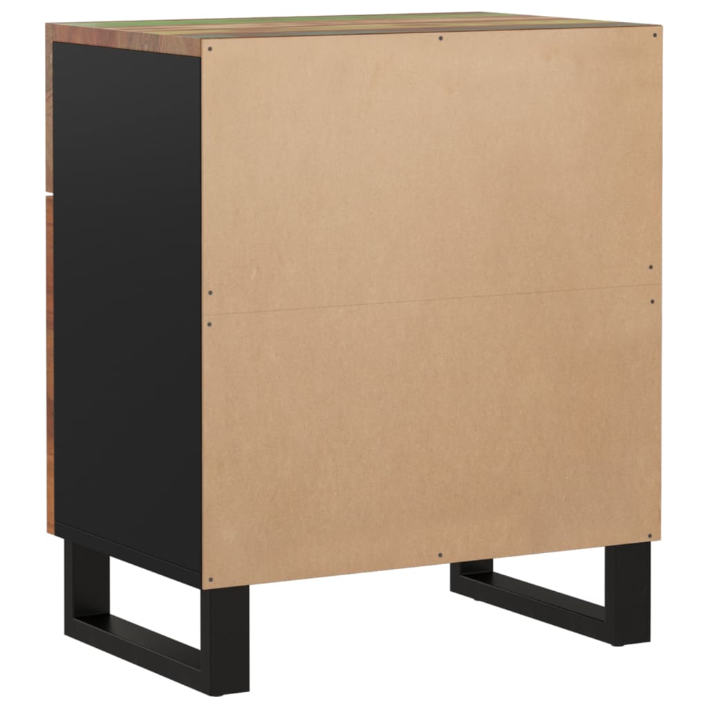 Comodino 50x33x60cm Legno Massello Recupero e Legno Multistrato