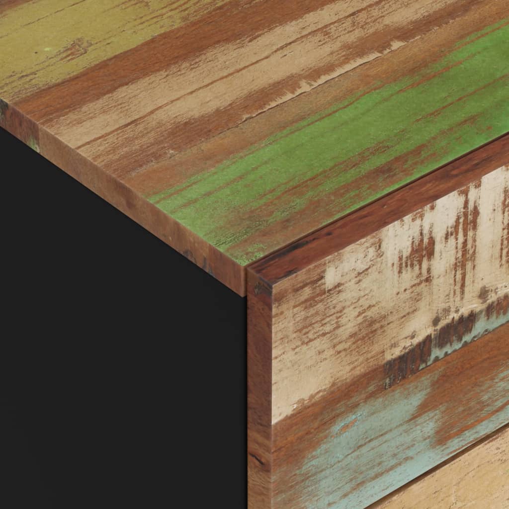 Comodino 50x33x60cm Legno Massello Recupero e Legno Multistrato