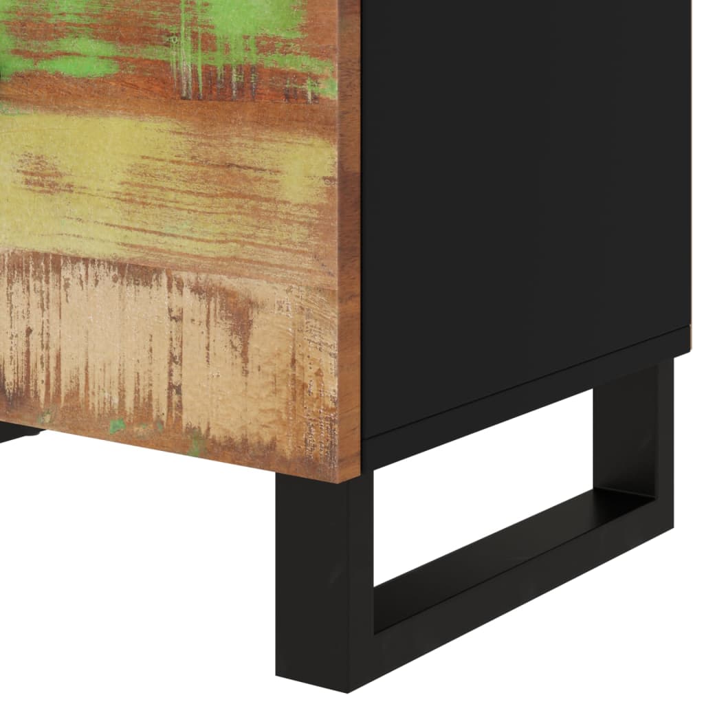 Comodino 50x33x60cm Legno Massello Recupero e Legno Multistrato