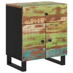 Comodino 50x33x60cm Legno Massello Recupero e Legno Multistrato
