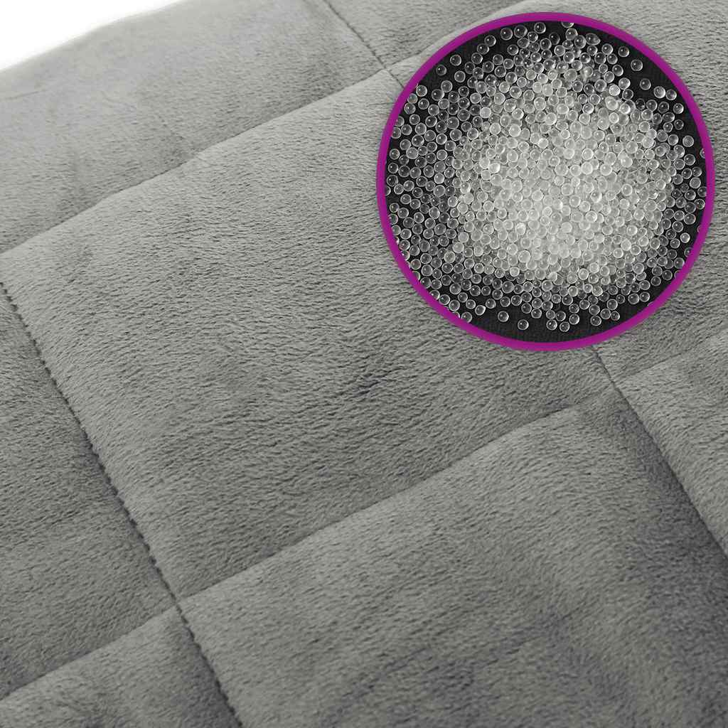 Coperta Ponderata Grigia 200x200 cm 13 kg Tessuto