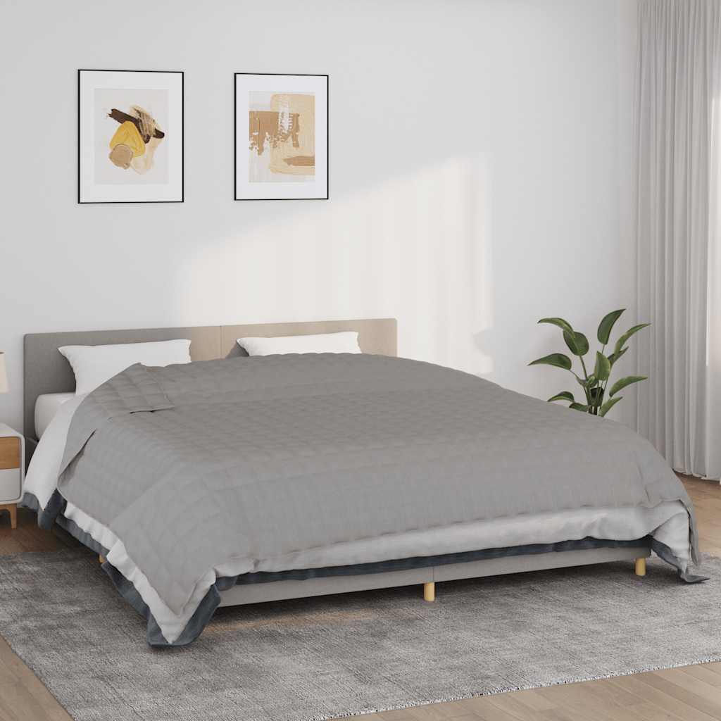 Coperta Ponderata Grigia 235x290 cm 11 kg Tessuto