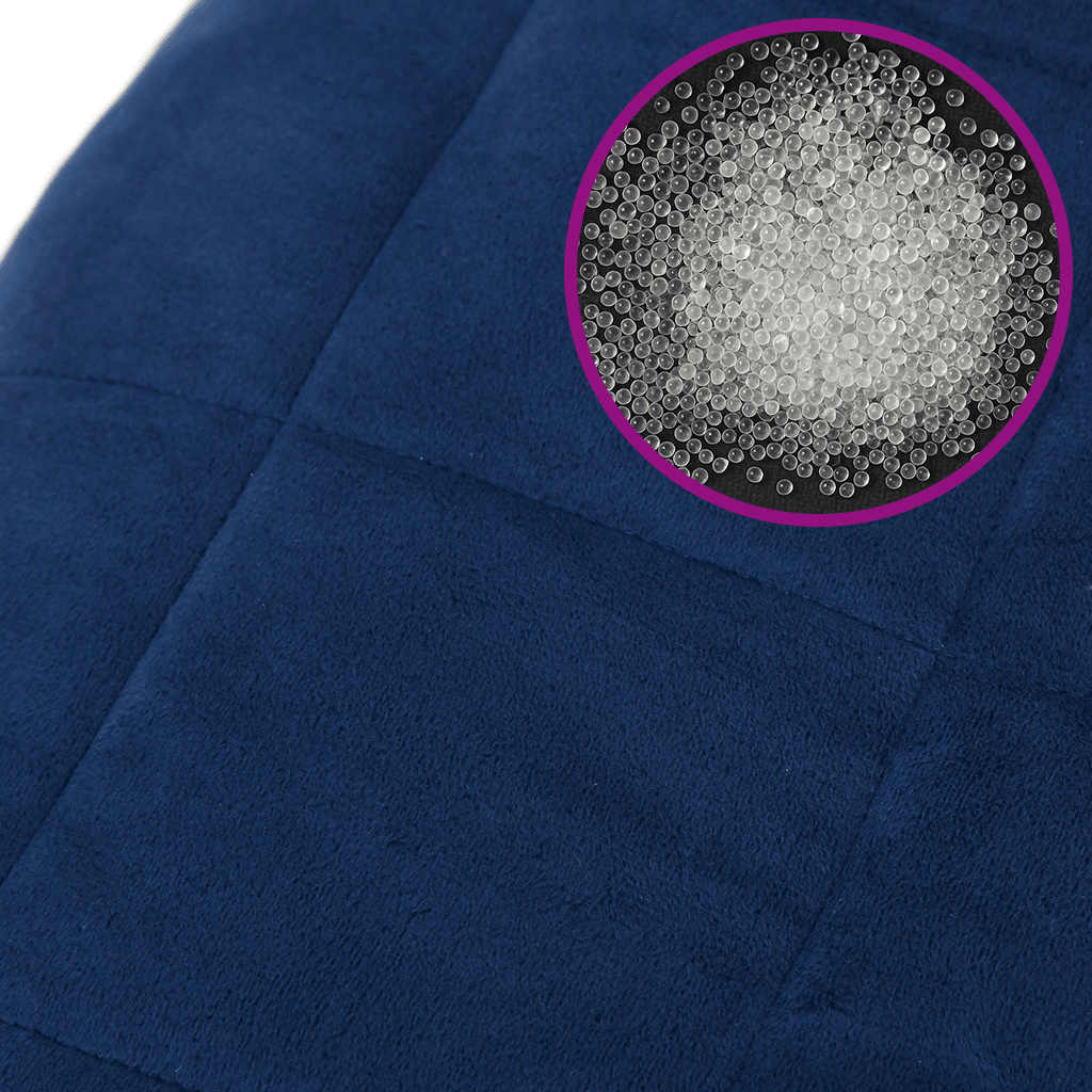 Coperta Ponderata Blu 200x225 cm 13 kg Tessuto