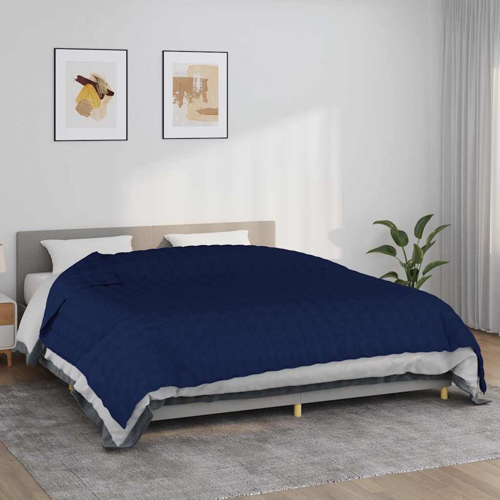 Coperta Ponderata Blu 220x260 cm 15 kg Tessuto