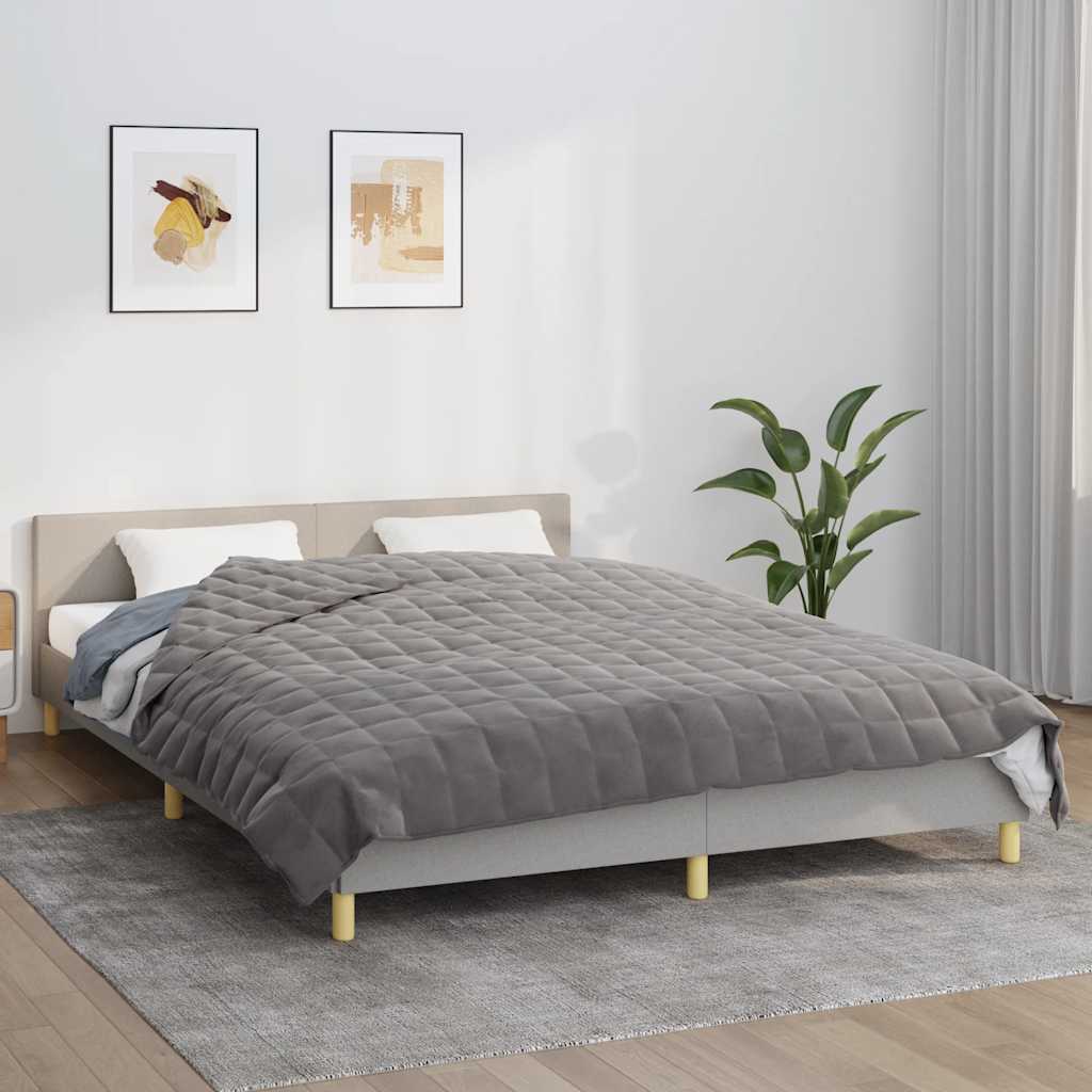 Coperta Ponderata Grigia 200x225 cm 13 kg Tessuto