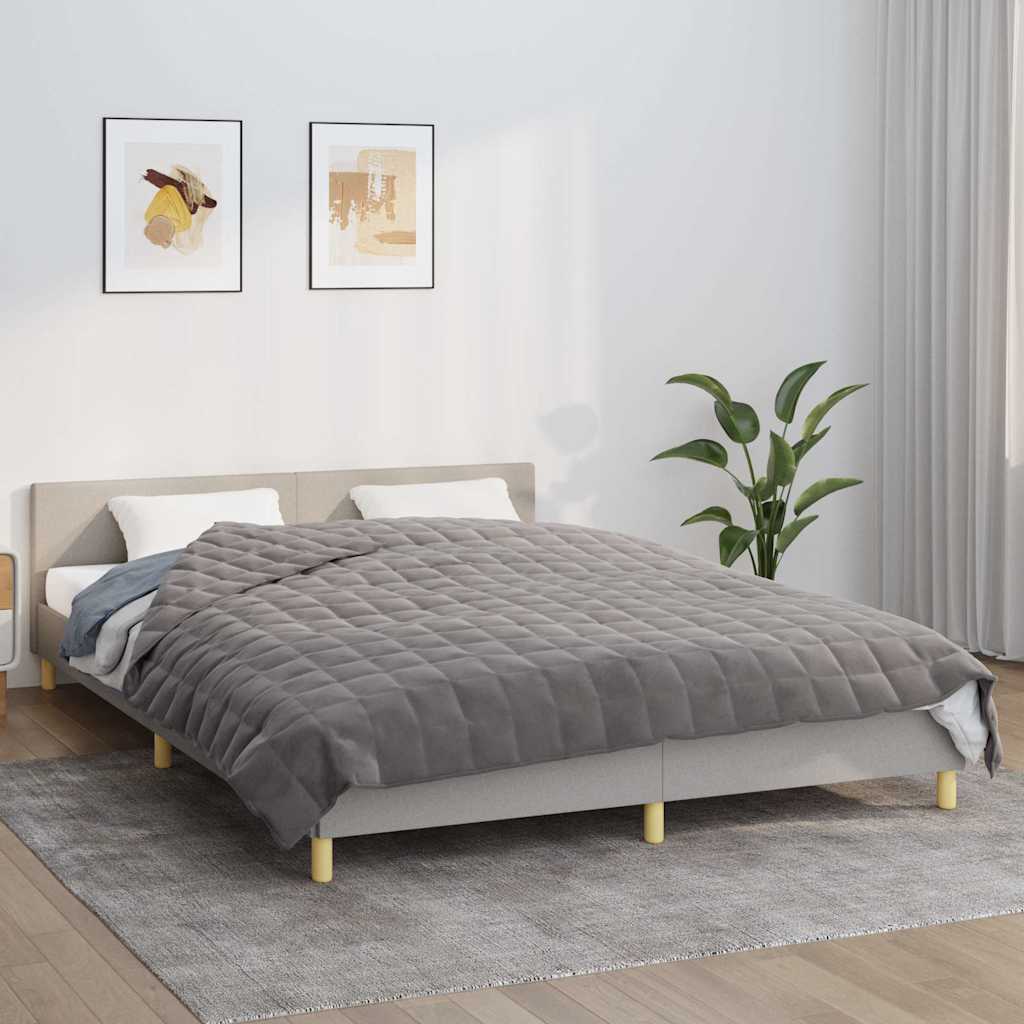 Coperta Ponderata Grigia 220x235 cm 15 kg Tessuto