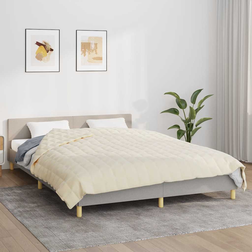 Coperta Ponderata Crema Chiaro 220x235 cm 15 kg Tessuto