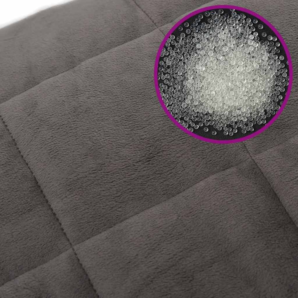 Coperta Ponderata con Copertura Grigia 155x220 cm 7 kg Tessuto