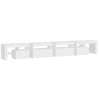 Mobile Porta TV con Luci LED Bianco 260x36,5x40 cm